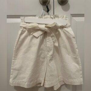 Draper James White Denim Paper Bag Shorts